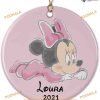 Personalized 2023 Minnie Baby's First Christmas Ornament, Disneyland Christmas Ornaments