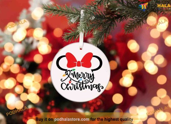 Personalized 2023 Minnie Merry Christmas, Disney World Christmas Ornaments