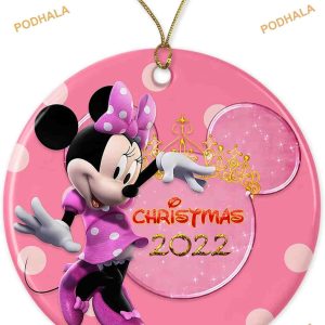 Personalized 2023 Minnie Mouse Christmas, Disneyland Ornaments