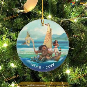 Personalized 2023 Moana Course Ornament, Disney Christmas Ornaments