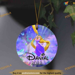 Personalized 2023 Princess Rapunzel Ornament, Disney Christmas Tree Ornaments