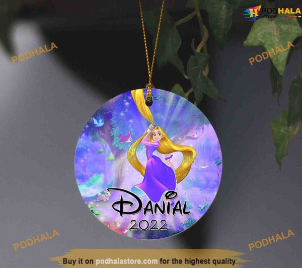 Personalized 2023 Princess Rapunzel Ornament, Disney Christmas Tree Ornaments