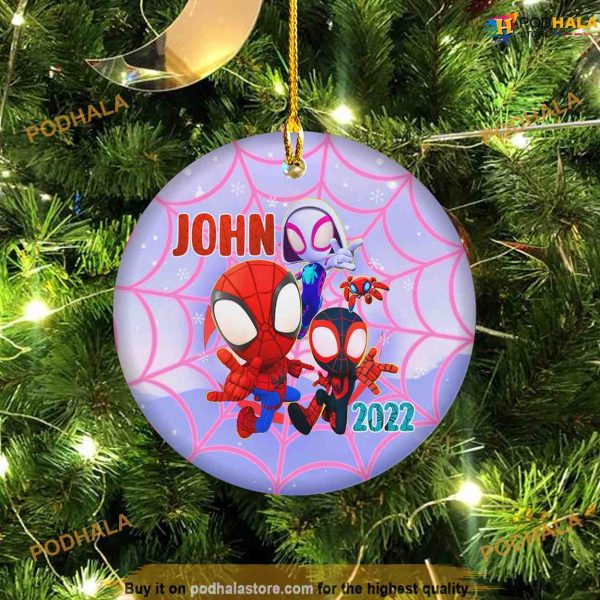 Personalized 2023 Spider Man & Gwen Disney Ornament, Mickey Mouse Ornaments