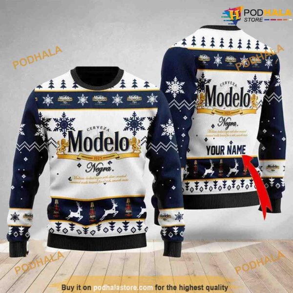 Personalized 3D Modelo Beer Funny Xmas Sweater