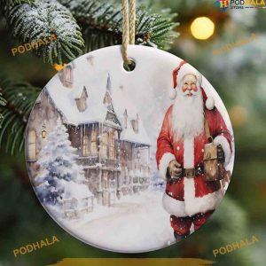 Personalized 3D Santa Claus Ornament, Family Christmas Tree Ornaments
