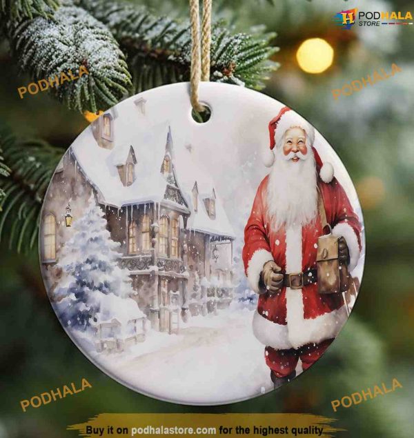 Personalized 3D Santa Claus Ornament, Family Christmas Tree Ornaments