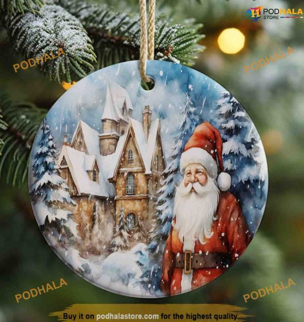 Personalized 3D Santa Claus Ornament, Funny Christmas Ornaments