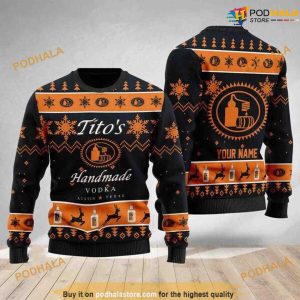 Personalized 3D Tito's Vodka Funny Xmas Sweater