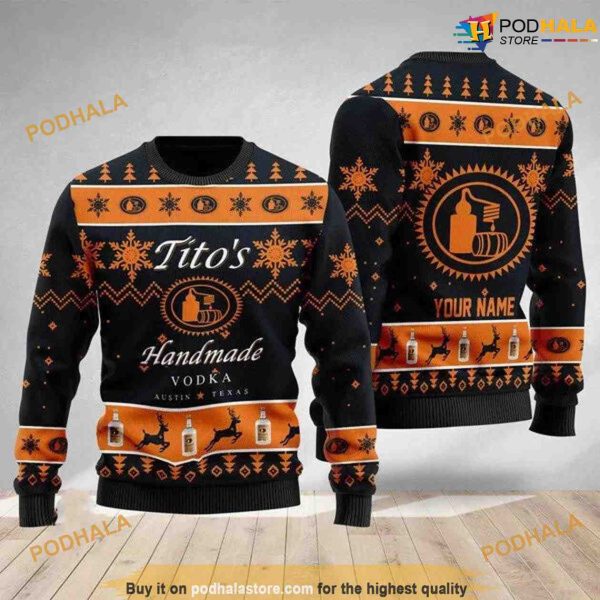 Personalized 3D Tito’s Vodka Funny Xmas Sweater