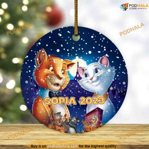 Personalized Aristocats Disney Cat Christmas Ornament, Disney Christmas Ornaments
