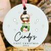 Personalized Baby First Christmas Ornament 2023, Personalized Family Ornaments