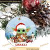 Personalized Baby Yoda Christmas Ornament, Star Wars Xmas Decor