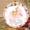 Personalized Baby's First Christmas Deer Ornament 2023, First Christmas Baby Girl