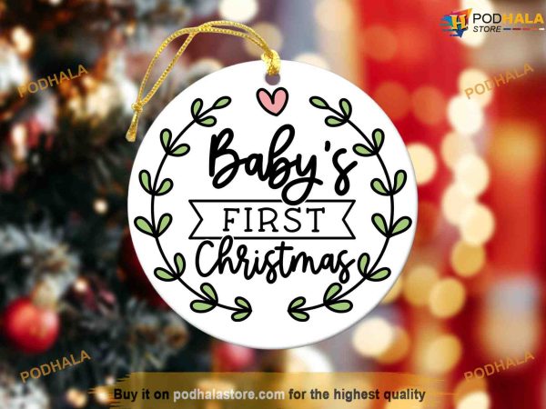 Personalized Baby’s First Christmas Ornament, 1st Christmas Keepsake