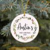 Personalized Baby's First Christmas Ornament, Baby Shower Gift