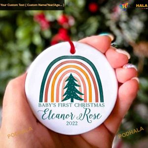 Personalized Baby's First Christmas Ornament, Custom 1st Christmas Gift