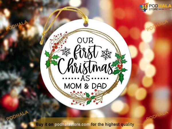 Personalized Baby’s First Christmas Ornament, Custom Family Keepsake