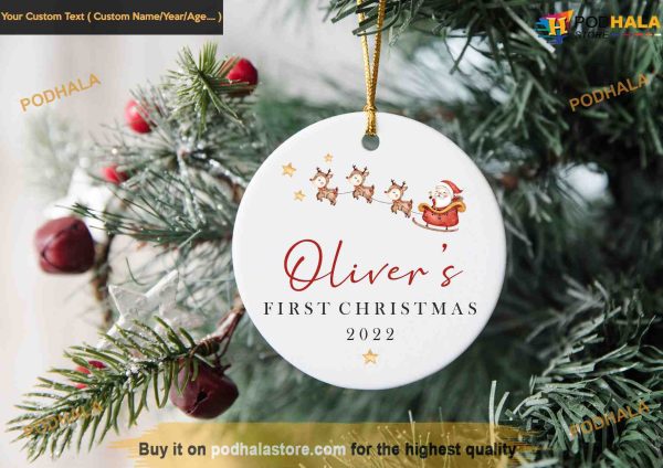 Personalized Baby’s First Christmas Ornament, Funny Christmas Ornament Gift Ideas