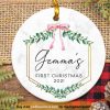Personalized Baby's First Christmas Ornament for Girl 2023, Baby's First Christmas Ornament
