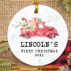 Personalized Baby's First Christmas with Baby Boy 2023, 1st Christmas Ornament
