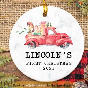 Personalized Baby's First Christmas with Baby Boy 2023, 1st Christmas Ornament
