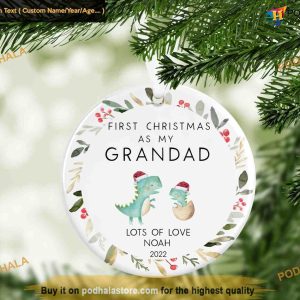 Personalized Baby's First Keepsake Bauble, Ceramic Christmas Ornament Decor
