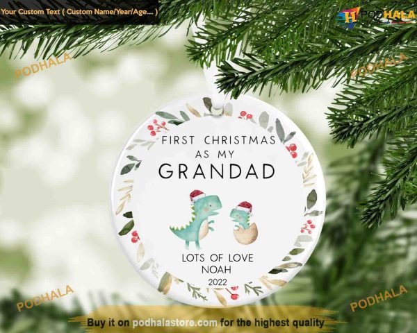 Personalized Baby’s First Keepsake Bauble, Ceramic Christmas Ornament Decor