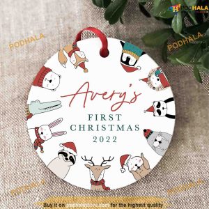 Personalized Baby's First Xmas Keepsake, Custom Family Ornament