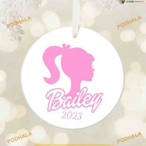 Personalized Barbie Doll Name Ornament, Family Christmas Ornaments