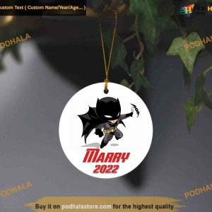 Personalized Batman 2023 Kids Ornament, Family Christmas Tree Ornaments