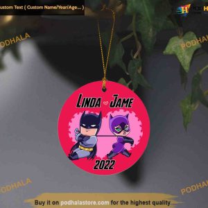 Personalized Batman Kids 2023 Ornament, Family Christmas Tree Ornaments