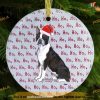 Personalized Boston Terrier Christmas Ornament, Elegant Dog Decoration