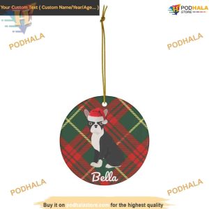 Personalized Boston Terrier Christmas Ornament, Friends Tree Decoration