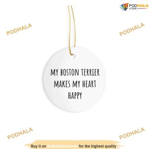 Personalized Boston Terrier Christmas Ornament, Perfect Gift for Boston Terrier Moms
