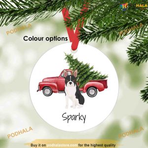 Personalized Boston Terrier Dog Lover Ornament, Special Christmas Memorial Gift