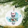 Personalized Boston Terrier Festive Ornament, Dog Lover's Christmas Memorial Gift