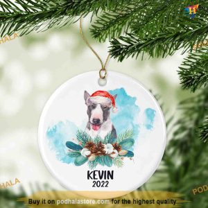 Personalized Boston Terrier Memorial, Festive Christmas Ornament for Dog Lovers