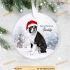 Personalized Boston Terrier Memorial Gift, Christmas Ornament for Dog Enthusiast