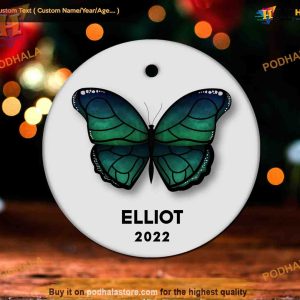 Personalized Butterfly Christmas Keepsake Friends Ornament