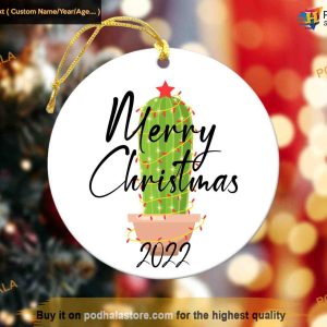 Personalized Cactus Christmas Ornament, Funny Christmas Ornaments