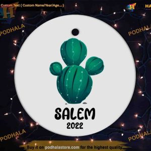 Personalized Cactus Christmas Ornament, Funny Tree Decoration