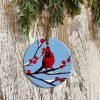 Personalized Cardinal & Berries Ornament, Bereavement Gift, Cardinal Christmas Tree Decorations