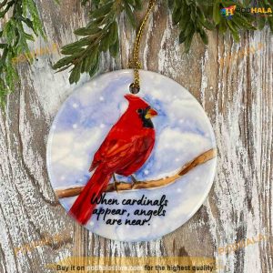 Personalized Cardinal Christmas Ornament, Bereavement Gift, Cardinal Bird Christmas Ornaments