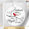 Personalized Cardinal Christmas Ornament, Sympathy Gift, Cardinal Bird Christmas Tree Ornaments