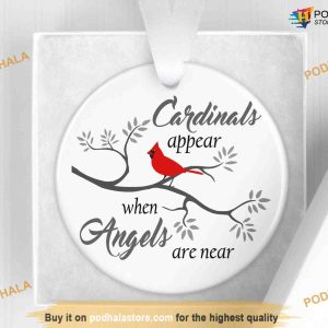 Personalized Cardinal Christmas Ornament, Sympathy Gift, Cardinal Bird Christmas Tree Ornaments