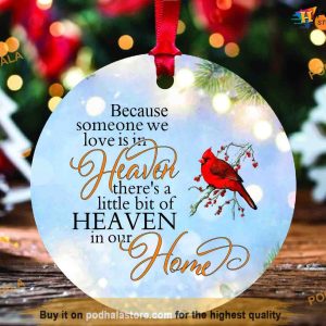 Personalized Cardinal Heaven Ornament, Love is in Heaven, Cardinal Bird Christmas Ornaments