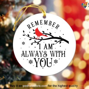 Personalized Cardinal Ornament, I am Always With You, Red Cardinal Christmas Ornaments