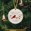 Personalized Cardinal Ornament, My Soul Knows You're At Peace, Cardinal Christmas Tree Ornaments