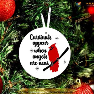Personalized Cardinals Christmas Ornament, Angels Near, Christmas Cardinals Tree Ornaments