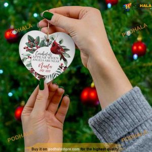 Personalized Cardinals Remembrance, Angels Are Near, Cardinal Bird Christmas Ornaments